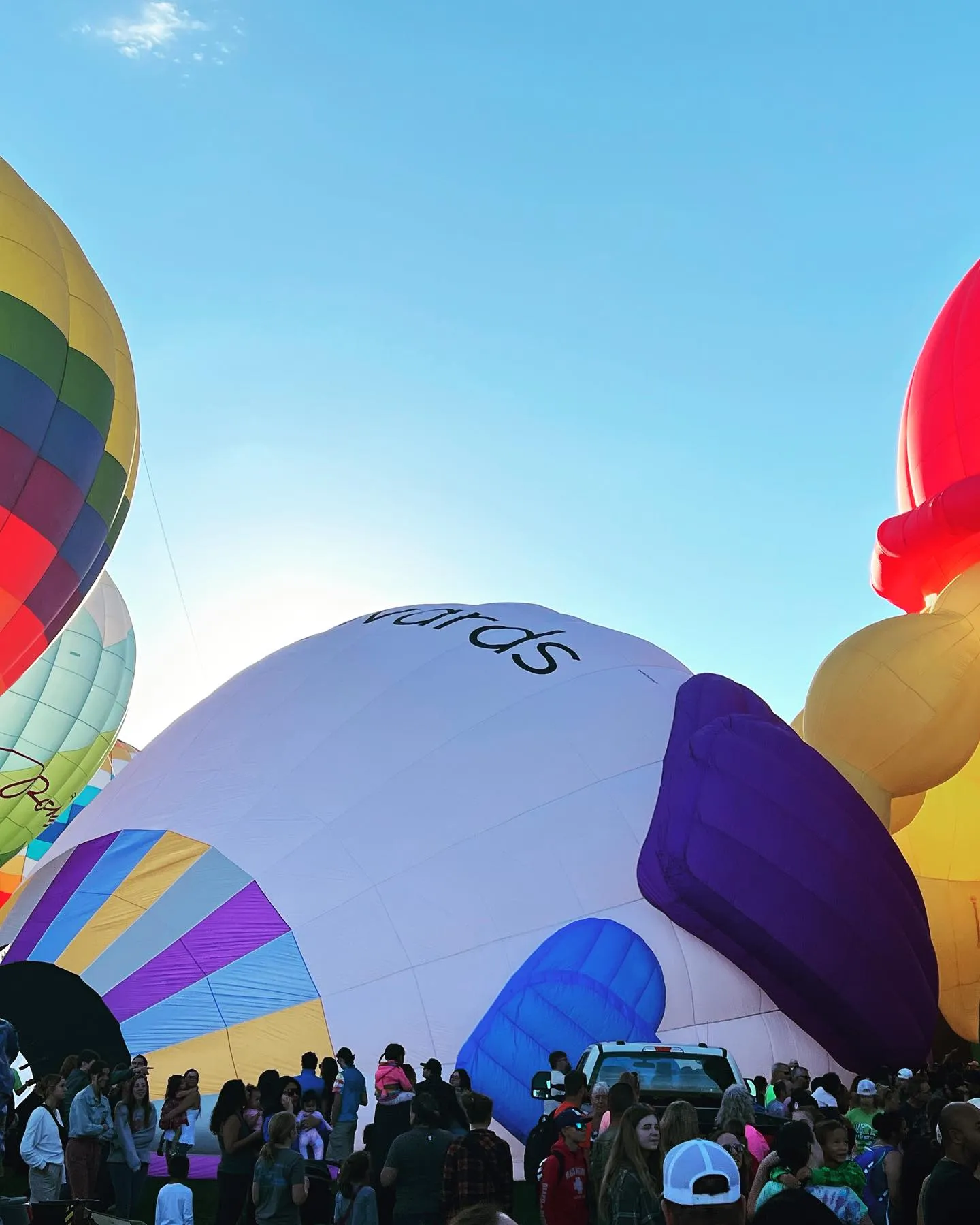 Balloons being inflated